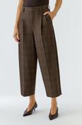 Oui Pleat-Front Trousers - Brown Dk Brown - 42