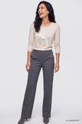 Olsen Mona Straight Herringbone Trousers - Mountain Resort - Mid Grey Melange - 38 image