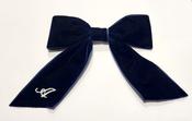 Navy Velvet Bow Adult (Wide Ribbon) image