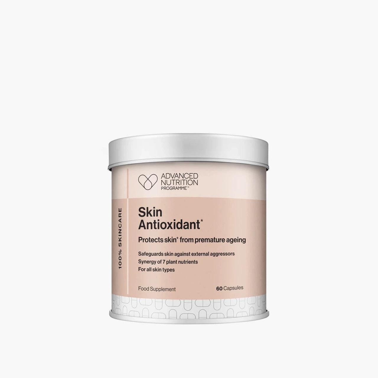 Advanced Nutrition Programme Skin Antioxidant 60 Capsules Food Supplement with Bilberry, Turmeric, Green Tea, Grape Seed Extracts for Skin Health