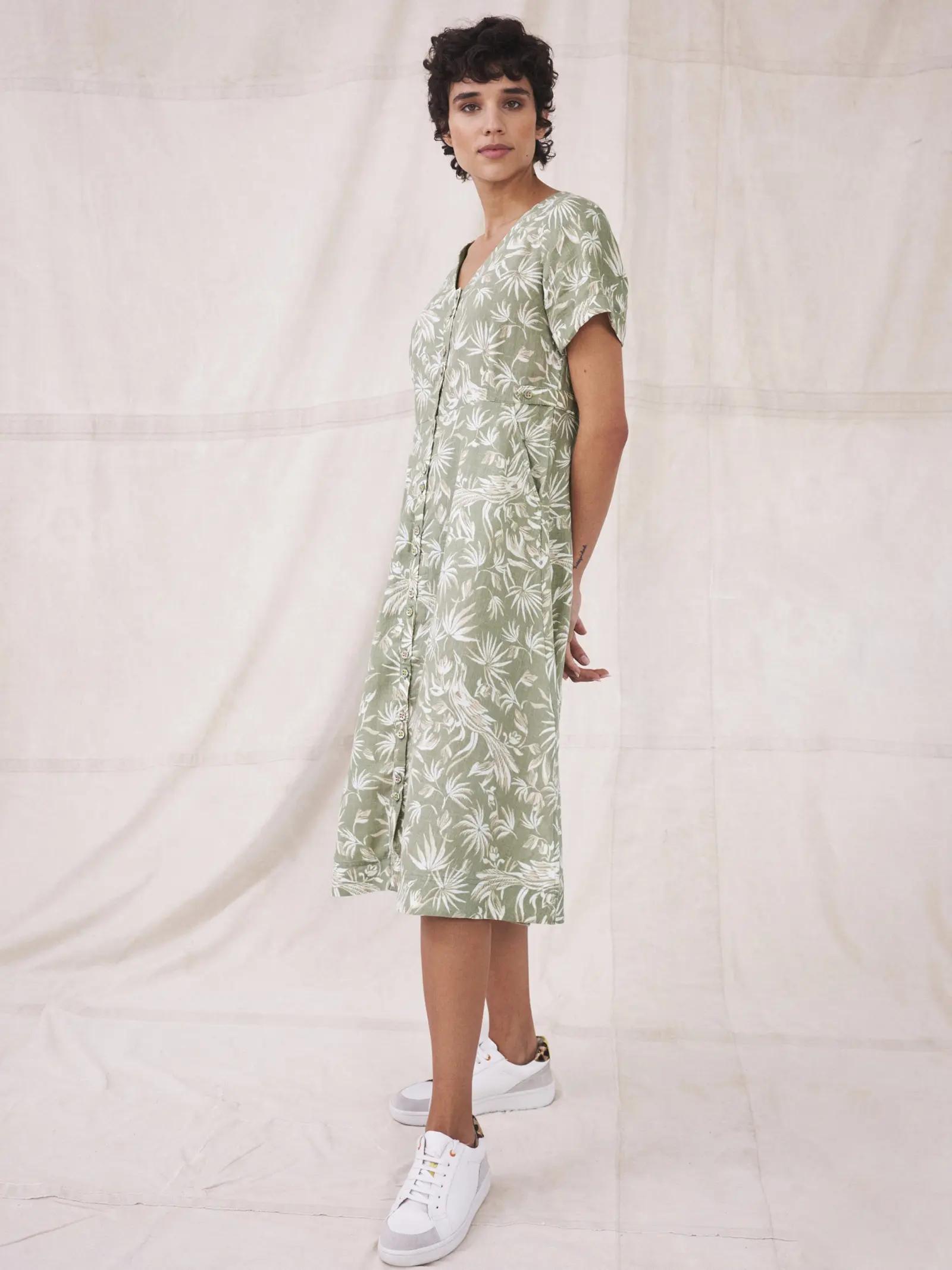 White Stuff Ivy Linen Dress Green Multi in Kerry GetLocal Ireland