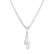 Sterling Silver Large Treble Clef Pendant image