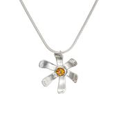 Sterling Silver Large Daisy Pendant
