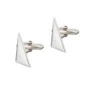 Sterling Silver Triangle Cufflinks