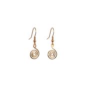 Solid Gold Drop Circle Of Life Earrings image