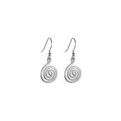 Sterling Silver Drop Circle Of Life Earrings