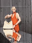 Abro Kaia Hobo Raffia Bag in Natural-Nut image