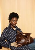Abro Cargo Medium Leather Bag in Caramel/Cognac
