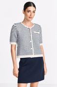 Rich &amp; Royal Boucle Cardigan with Short Sleeves