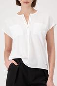 Monari Blouse with Rhinestone Details in Cream image