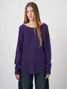 Repeat Lightweight Organic Cashmere C-Neck in Purple