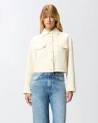 Pinko Boucle Trucker Jacket in Cream