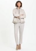 Olsen Cropped Trousers in Dark Taupe