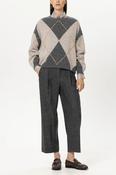 Luisa Cerano Patterned Alpaca-Blend sweater in Grey image