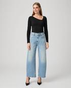 Paige Arellia Ankle Barrel Leg Jeans in Cosmic Embellished image