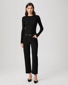 Paige Mason Ankle Straight Jeans in Black Shadow image
