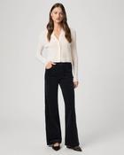 Paige Anessa 31 inch Wide Leg Pants in Navy Corduroy