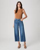 Paige Anessa Wide Leg Jeans in HollyHock image