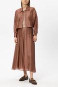 Luisa Cerano Organza-Overshirt in Brick image
