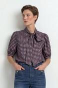 Rich &amp; Royal Cotton Pussy Bow Blouse