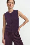 Rich &amp; Royal Knitted Vest with Buttons