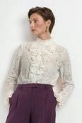 Rich &amp; Royal White Blouse with Ruffles image