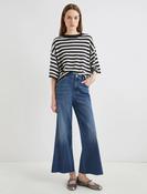 Marella Wide-Leg Crop Jeans in Blue