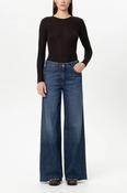 Luisa Cerano Ribbed Crew-Neck Shirt in Truffle image