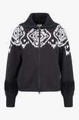 Sportalm Sweat jacket with Norwegian Print in Black