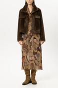 Luisa Cerano Faux Mink-Effect Jacket in Carmel image