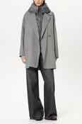 Luisa Cerano Double-Face Short Coat in Grey image