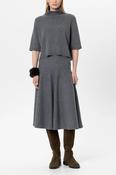Luisa Cerano Wool-Blend Skirt in Grey
