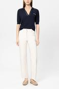 Luisa Cerano Authentic Straight-Leg Denim in Cream image