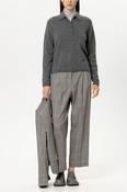 Luisa Cerano Plaid Tapered Pants in Heather Grey image