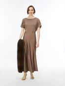 iBlue Fiesta Flared Dress in Brown image