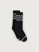 Varley Chadwick Fairisle Socks in Black/Egret