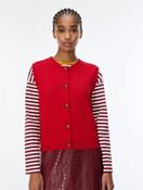 iBlues Wool and Cashmere Blend Waistcoat in Red image