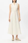Luisa Cerano Linen Blend Midi Dress in Milk image