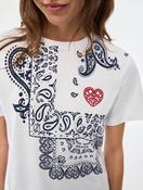 iBlue Pagina Printed T-Shirt in White image