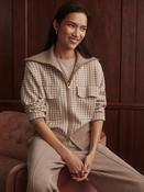 Varley Ablett Jacquard Knit Sweater in Taupe