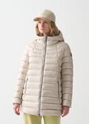 Colmar Hooded A-Line Down Jacket in Stone