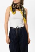 Luisa Cerano Silk Scarf with Leaf Print image