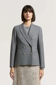 Peserico Double-Breasted Viscose Wool Blazer