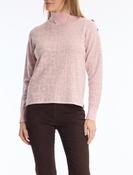 Leo &amp; Ugo High-Neck Flower Print in Pink/Gold