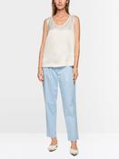 Marc Cain Silk Top with Round Neck