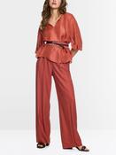 Marccain Blouse in Silk-Linen Blend in Rust Red image