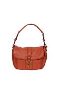 Abro Medium Star Saddle Leather Shoulder Bag in Orange image