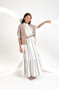 Purotatto Henley Neck Dress with Ruffle image