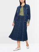 MarcCain Denim Skirt with Pleated Detail in Vintage Indigo image