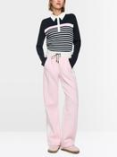 MarcCain Ribbed texture polo shirt with stripes image